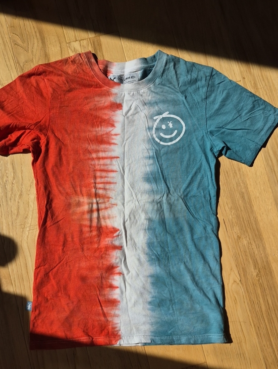 Dutch Bros Tops - Dutch Bros Tie-Dye Patriotic T‑Shirt in Red, White & Light Blue